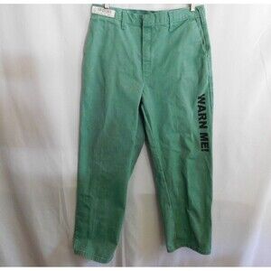 WESTEX Indura Flame Resistant Pants Men's Green Canvas Utility Work Size 36